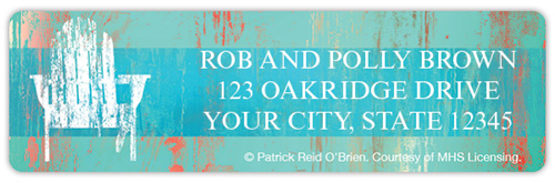 Beachy Stripes Address Label