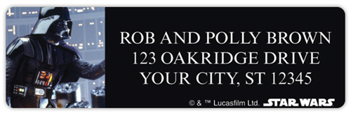 Star Wars&amp;#153; Darth Vader Sheet Labels