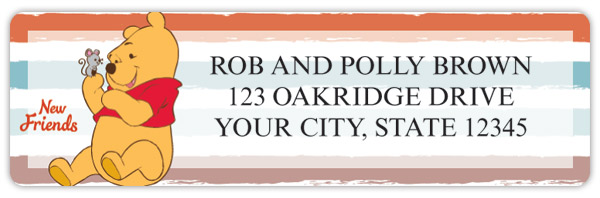 Winnie the Pooh Woodland Folks Address Labels