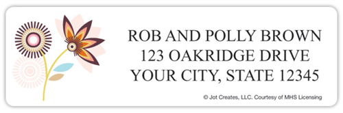 Water Flowers Address Labels